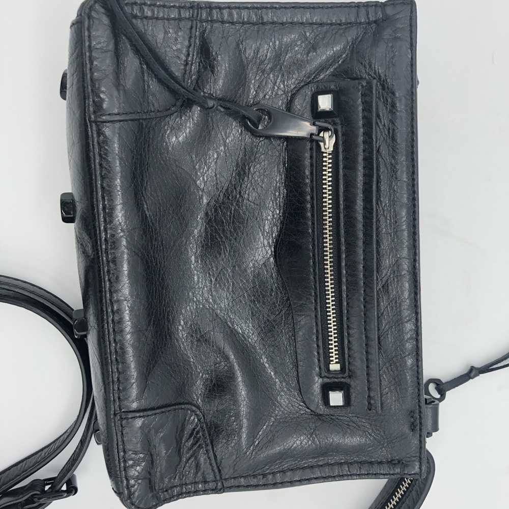 Rebecca minkoff mini regan crossbody crackled leat